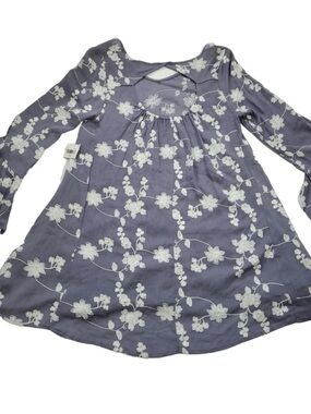Altar'd State Lavender Floral Embroidered Long-Sleeve Top
